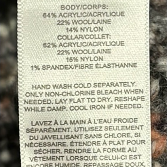 Express Oversized Heather Gray Black Boat Neck Wool Blend Knit Pullover Sweater - Picture 9 of 9